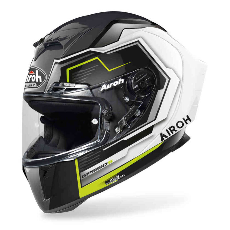 AIROH GP550 S RUSH NEGRO/BLANCO