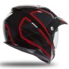 UFO HE182 MOTOCROSS ENDURO ARIES NEGRO/ROJO BRILLANTE