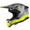 UFO he055 MOTOCROSS DIAMOND GRIS/AMARILLO NEÓN